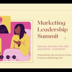 Marketing Leadership Summit: Opening Words Presented by the Fall 2020 Executive Board