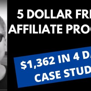 5 Dollar Friday Affiliate Program Case Study - $1,362 In 4 Days