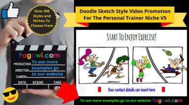 Personal Trainer Video Ad V5 Doodle Sketch Style For Online Marketing & Social Media Lead Generation