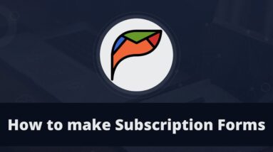 How to create Subscription Forms in PursueApp