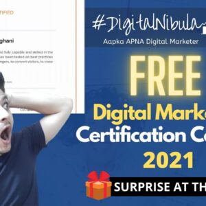 FREE Digital Marketing Certification Courses In 2021 😲✅ | Digital Nibula