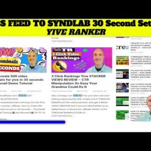 5 Yive Ranker RSS feed to syndlab 30 second set up - YIVERANKER