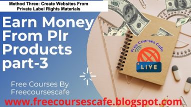 How to earn profit from PLR products part-3 #freecourses #freecoursescafe #earnmoney #plr #earnplr