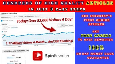 Spin Rewriter Software FULL Review | Hundreds of High Quality Articles in 3 Easy Steps| FIRST REVIEW