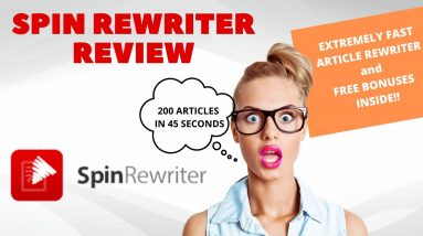 Spin Rewriter Review and Demo 🚨Complete & ULTIMATE Guide | USEFUL BONUSES (Limited time offer!)🚨