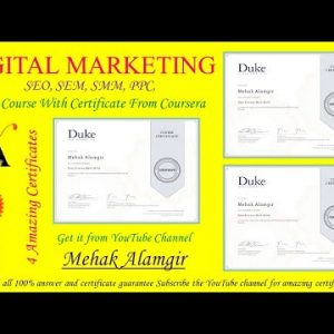 Free Coursera Certificate | Digital Marketing Free Courses