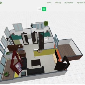 Fastest 2D floor plan to 3D floor plan and tour conversion. AI recognition and rendering