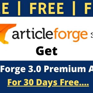 Article Forge Premium Account For Free 30 Days  | Unique Article Generator Tools 2021