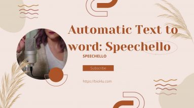 Text to speech : Speechello will do it within a minute