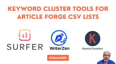Case Study - Review of Keyword Cluster Tools for Article Forge Campaign Building in RSSMasher