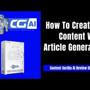 How To Create AI Content With Article Generator⼁Content Gorilla AI Review Demo