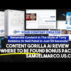 Watch Content Gorilla AI Review & Get NoWhere To Be Found Bonuses