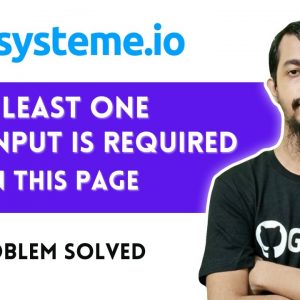 At least one email input is required on this page 👉 Systeme.io Tutorial