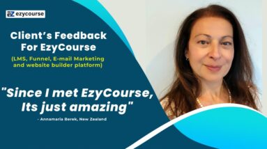 EzyCourse Client Feedback from Annamaria Berek, New Zealand