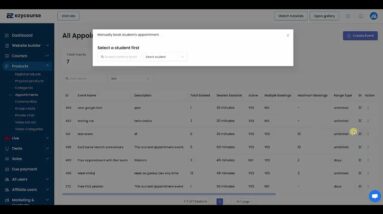 How to manually book appointment for your students I All-in-one online course platform I EzyCourse