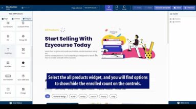 How can I disable the number of enrolment on the buidler? II EzyCourse