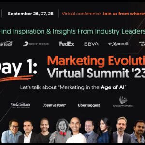 Marketing Evolution Virtual Summit '23 Day 1 — Let's talk about “Marketing in the Age of AI”