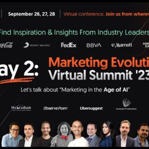 Marketing Evolution Virtual Summit '23 Day 2 — Let's talk about “Marketing in the Age of AI”