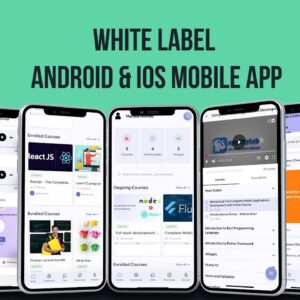 EzyCourse white label branded native Android & iOS mobile apps
